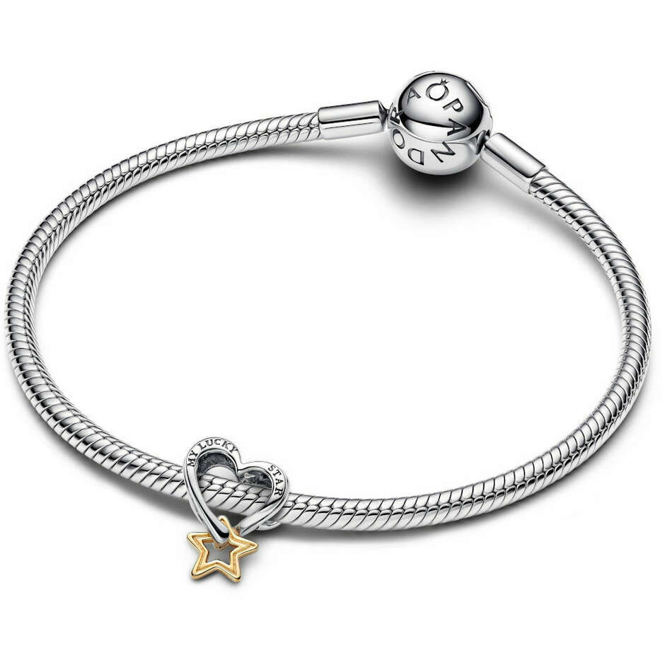 Pandora Openwork Heart and Star Charm "My Lucky Star"