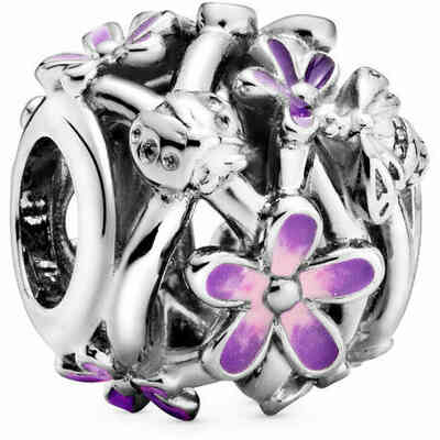 Pandora Openwork Purple Daisy Charm Pandora Openwork Purple Daisy Charm