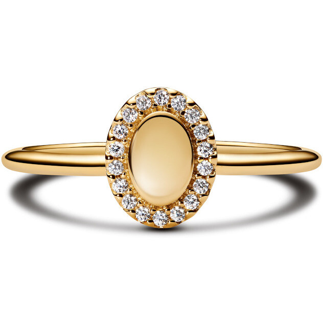 Pandora Oval and Pavè Ring to Engrave Gold Plated Franco Cuomo
