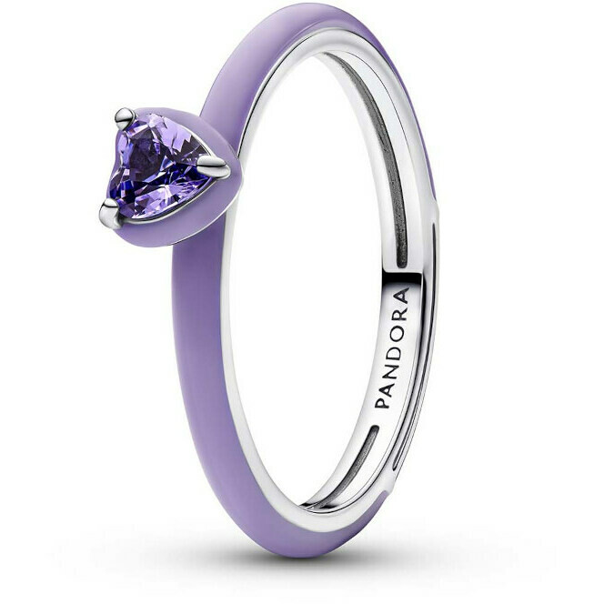 Pandora Purple Chakra Heart Ring