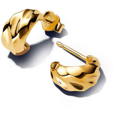 Pandora Small Open Hoop Earrings Dune Small Gold Plated Pandora Small Open Hoop Earrings Dune Small Gold Plated