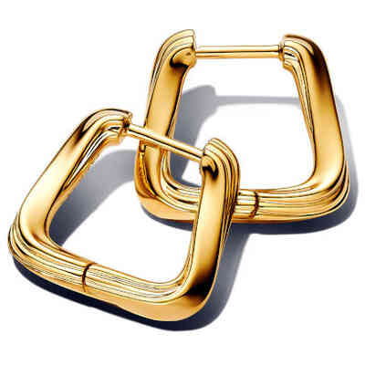 Pandora Square Hoop Earrings Wrap Line Pandora Square Hoop Earrings Wrap Line