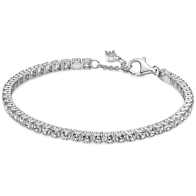 Pandora Tennis Bracelet in Silver and White Zirconia