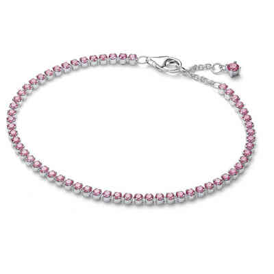 Pandora Tennis Bracelet with Small Pink Stones
