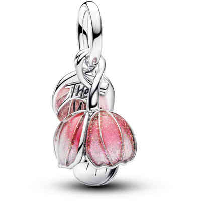 Pandora "Thank You" Flower Pendant Charm in Silver