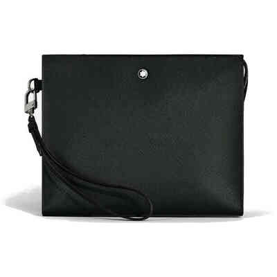Pochette a mano Montblanc Sartorial in pelle nera Pochette a mano Montblanc Sartorial in pelle nera
