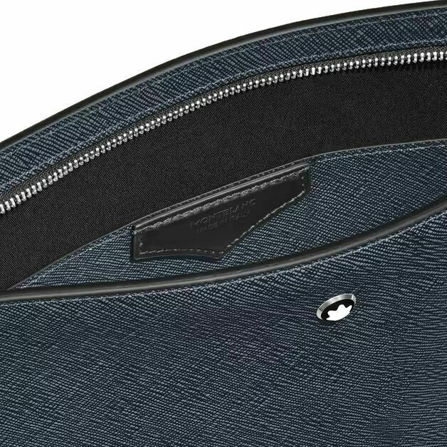 Pochette Montblanc Sartorial Tweed Blu