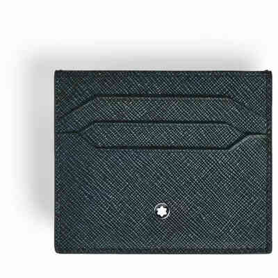 Porta carte di credito Montblanc Sartorial blu Porta carte di credito Montblanc Sartorial blu