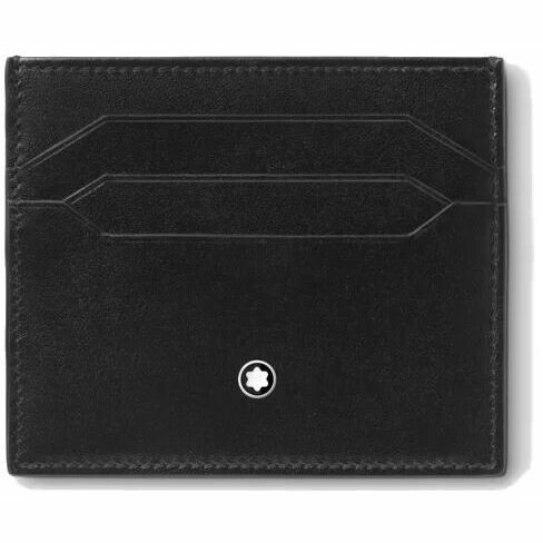 Porta carte Montblanc Meisterstuck in pelle nera 6 scomparti