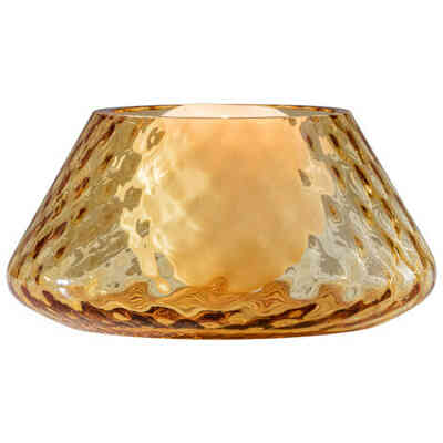 Portacandela Venini Lele in Vetro di Murano Ambra