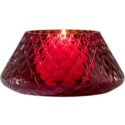 Portacandela Venini Lele in Vetro di Murano Rosso