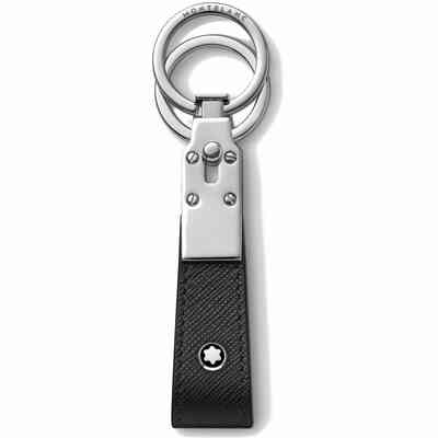 Portachiavi in Pelle nera e Anello acciaio Montblanc Sartorial Portachiavi in Pelle nera e Anello acciaio Montblanc Sartorial