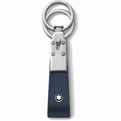 Portachiavi Montblanc Sartorial Blu con doppio anello Portachiavi Montblanc Sartorial Blu con doppio anello