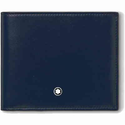 Portafogli con portamonete Montblanc Meisterstuck in pelle blu Portafogli con portamonete Montblanc Meisterstuck in pelle blu