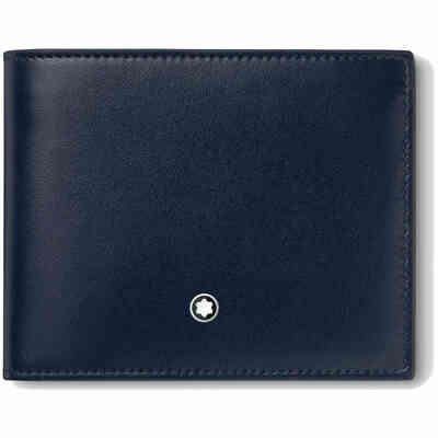 Porta carte di credito Montblanc in pelle blu