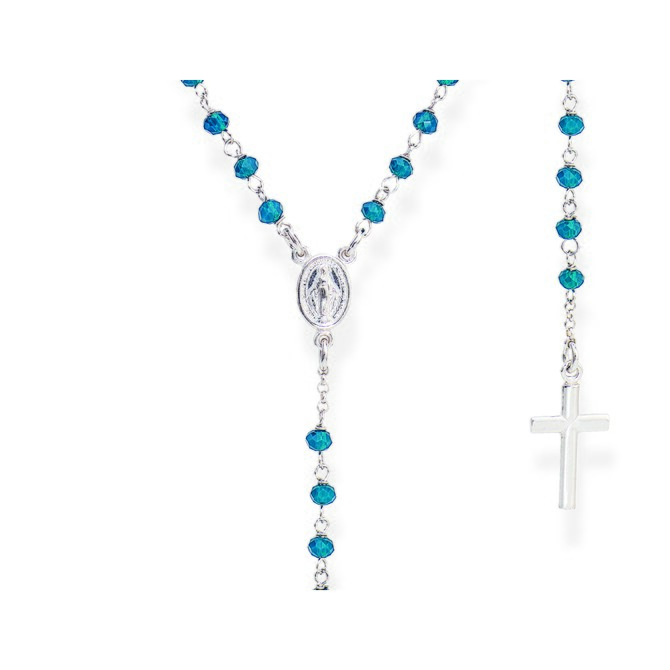 Rosario Classico Amen Cristalli Blu