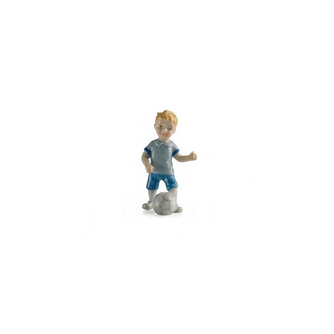 Statuina Royal Copenhagen Bimbo che gioca a calcio
