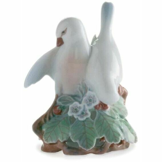 Royal Copenhagen pair of inseparable budgies figurine