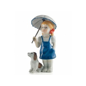 Royal Copenhagen Statuina Bimba con cane Royal Copenhagen Statuina Bimba con cane