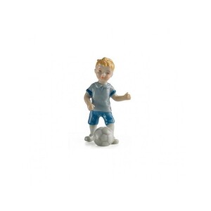 Royal Copenhagen Statuina Bimbo che gioca a calcio Royal Copenhagen Statuina Bimbo che gioca a calcio