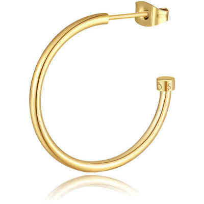Sagapo Happy Ears Women's Earring in Golden Steel Sagapo Happy Ears Women's Earring in Golden Steel