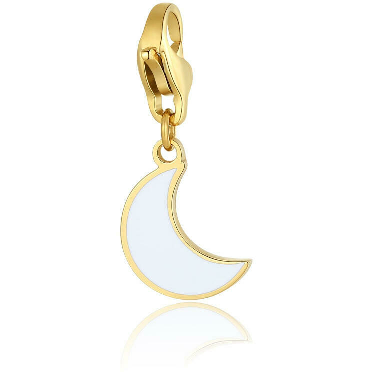 Sagapo Happy pendant in White Moon steel