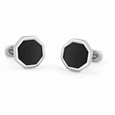 Salvini Balance octagonal cufflinks with onyx