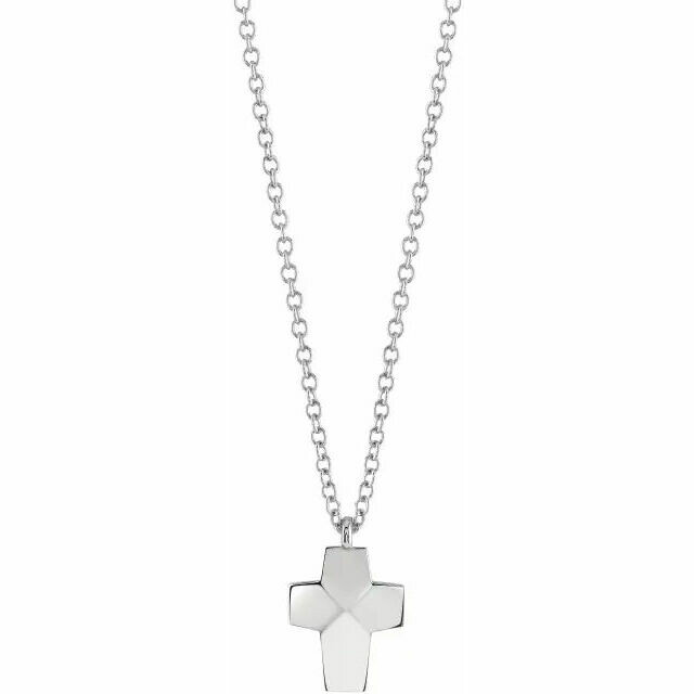 Salvini Croce Rock Medium Necklace in White Gold