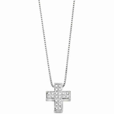 Salvini cross necklace in white gold with diamonds Salvini cross necklace in white gold with diamonds