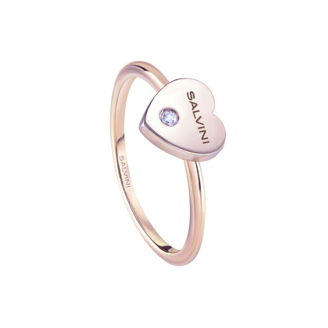 Salvini Cuore ring in rose gold with diamonds