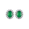 Salvini Dora earrings in white gold, diamonds and emerald Emerald