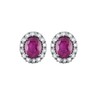 Salvini Dora earrings in white gold with diamonds and ruby Ruby