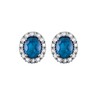 Salvini Dora earrings in white gold with diamonds and sapphire Blue sapphire