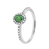 Salvini Dora ring in white gold with diamonds and emerald Emerald