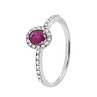 Salvini Dora ring in white gold with diamonds and ruby Ruby
