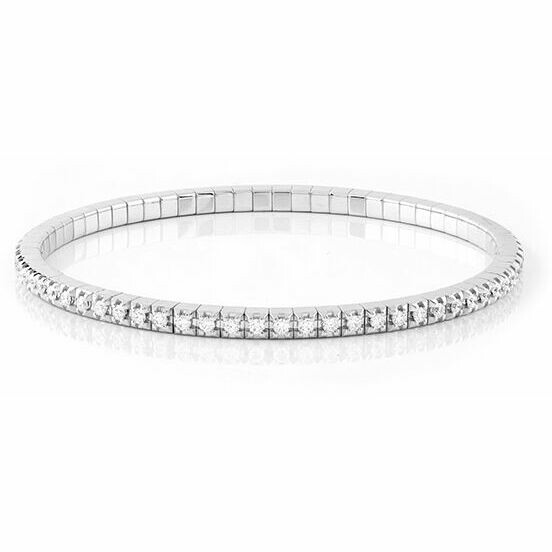 Salvini elastic tennis bracelet in white gold and diamonds