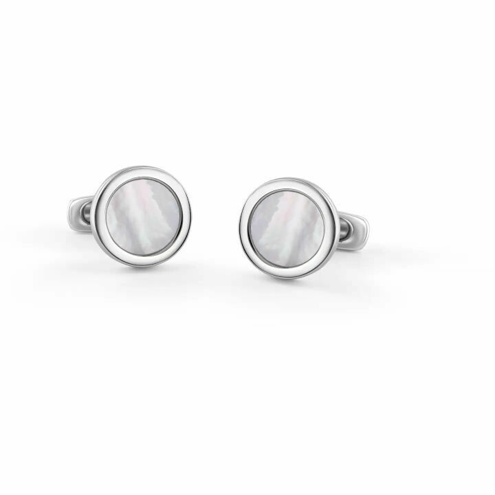 Salvini Equilibrio round cufflinks with mother-of-pearl