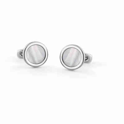 Salvini Equilibrio round cufflinks with mother-of-pearl