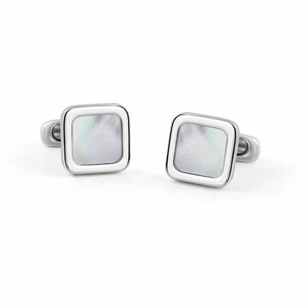 Salvini Equilibrio square cufflinks with mother-of-pearl