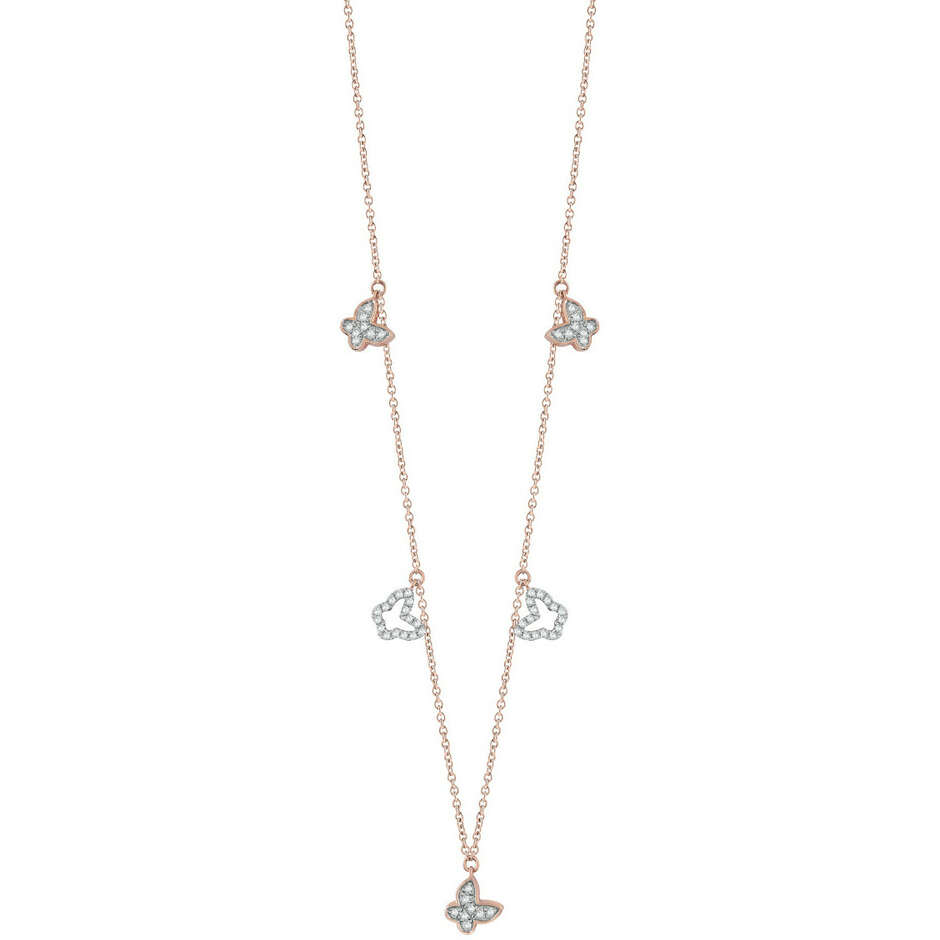 Salvini I Segni Butterfly necklace in rose gold and diamonds