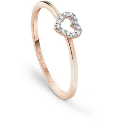 Salvini I Segni Heart Ring in rose gold and diamonds Salvini I Segni Heart Ring in rose gold and diamonds