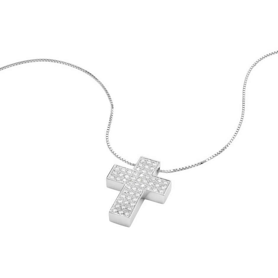 Salvini I Segni Maxi Cross Necklace with Diamond Pave