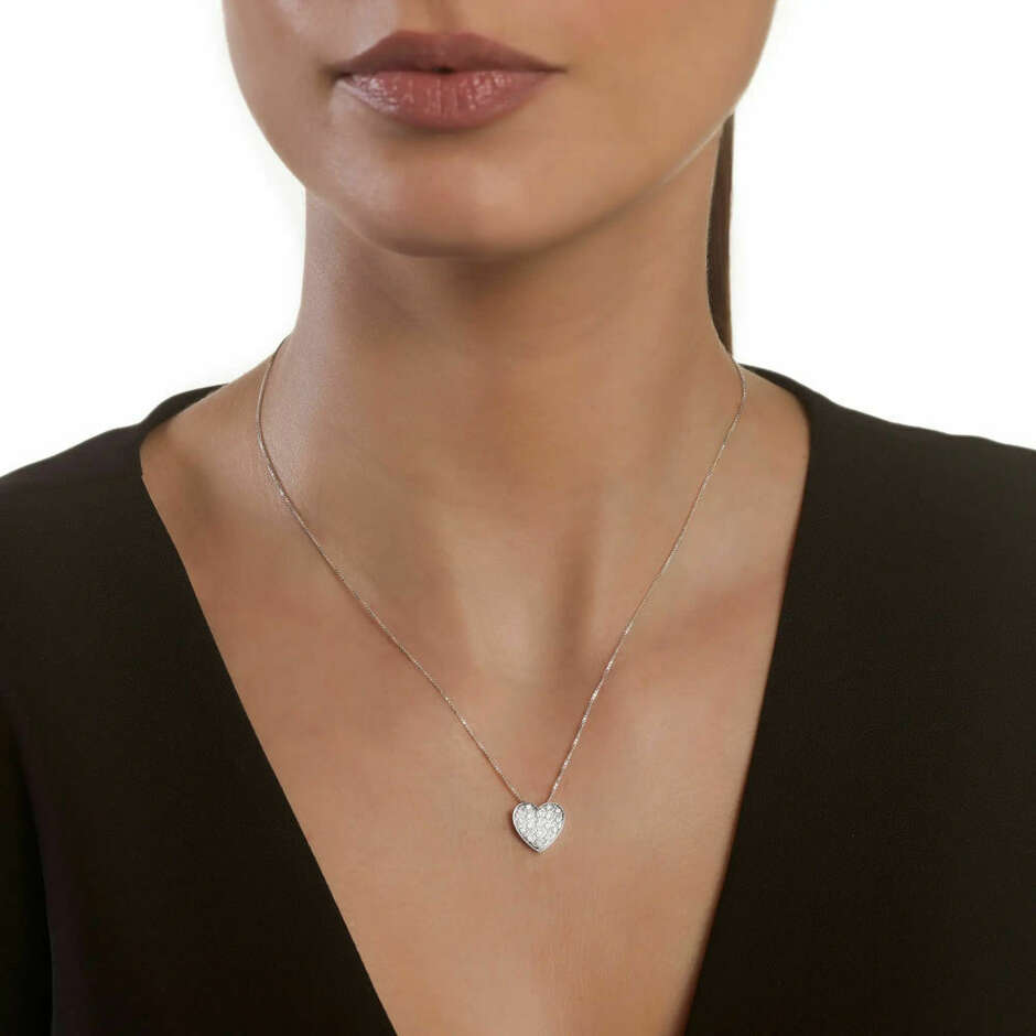 Salvini I Segni Necklace Large Heart with Diamonds