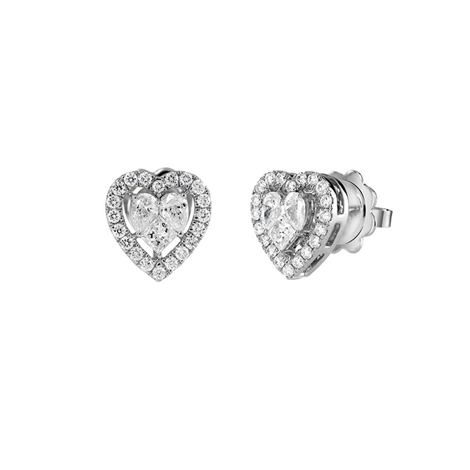 Salvini Magia earrings in white gold with diamonds