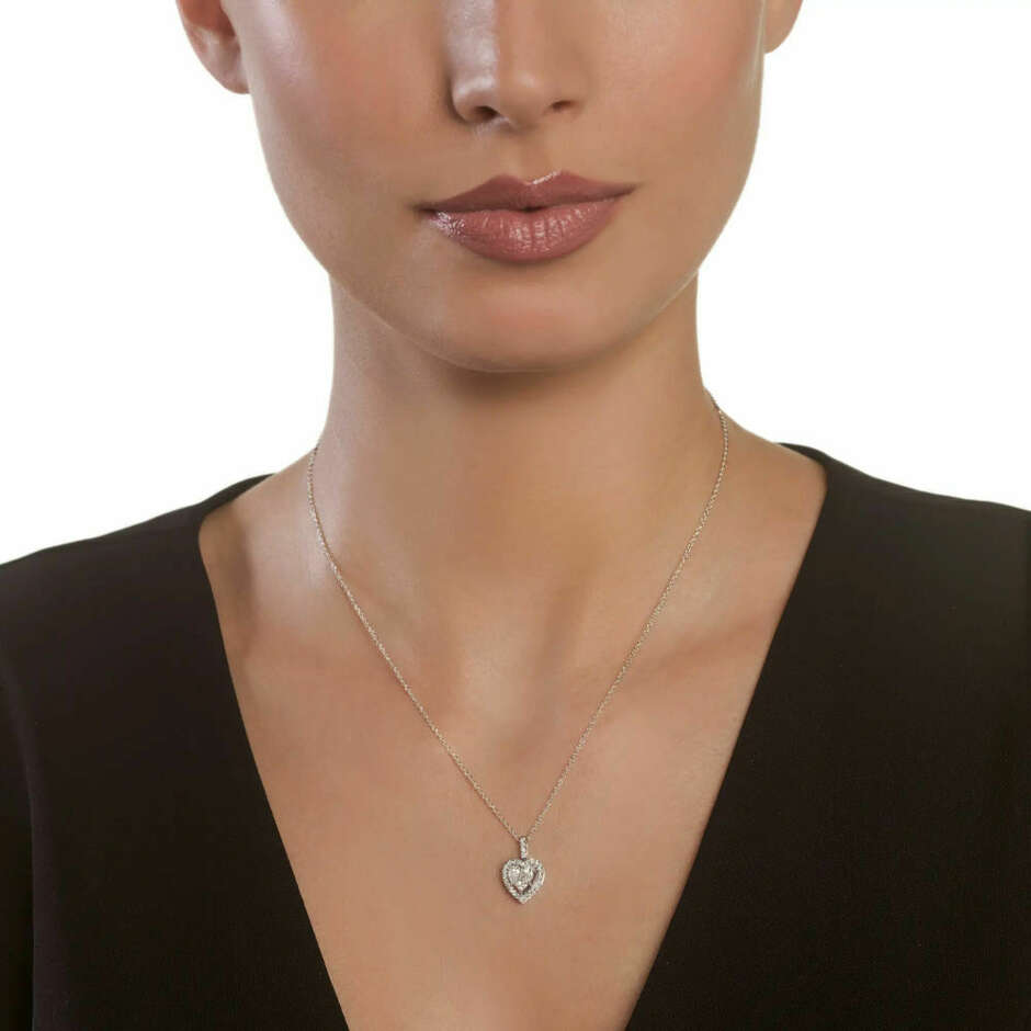 Salvini Magia heart necklace in white gold with diamonds