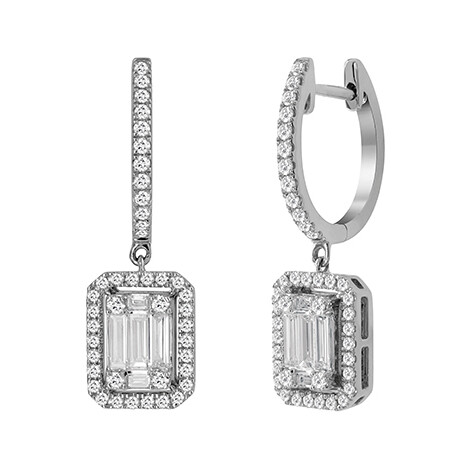 Salvini Magia Pendant Earrings in White Gold and Diamonds