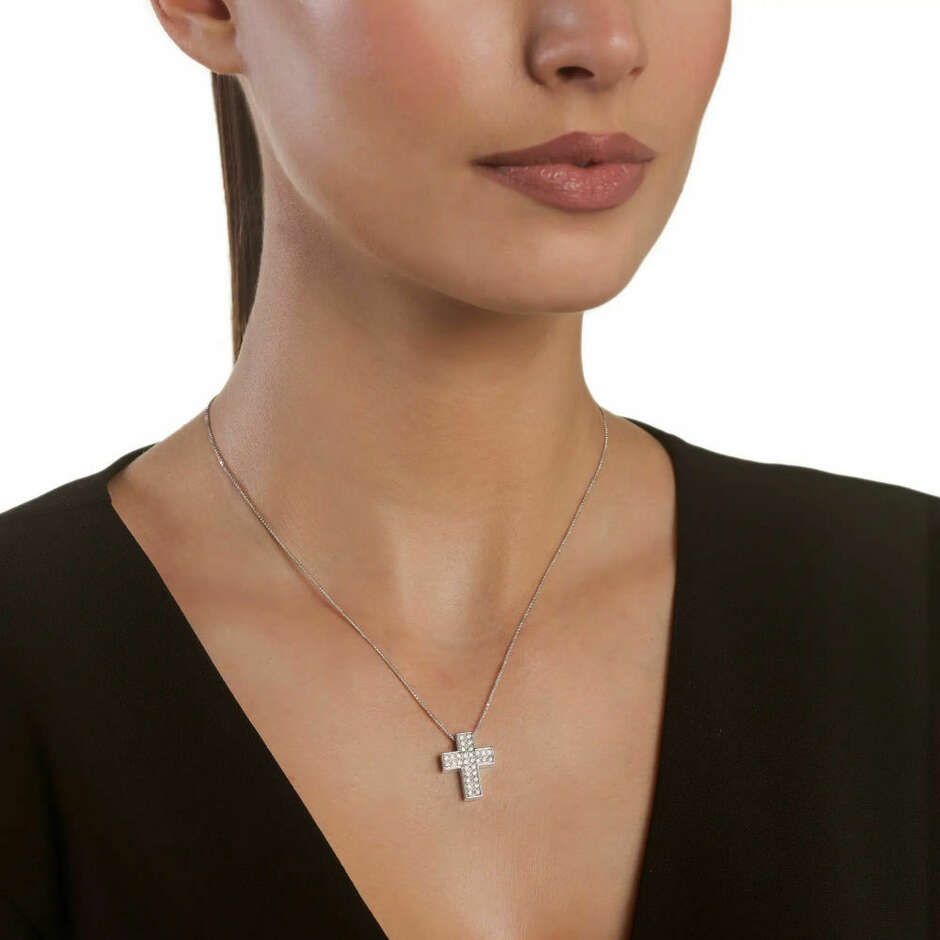Salvini Necklace I Segni Large Cross with Diamonds
