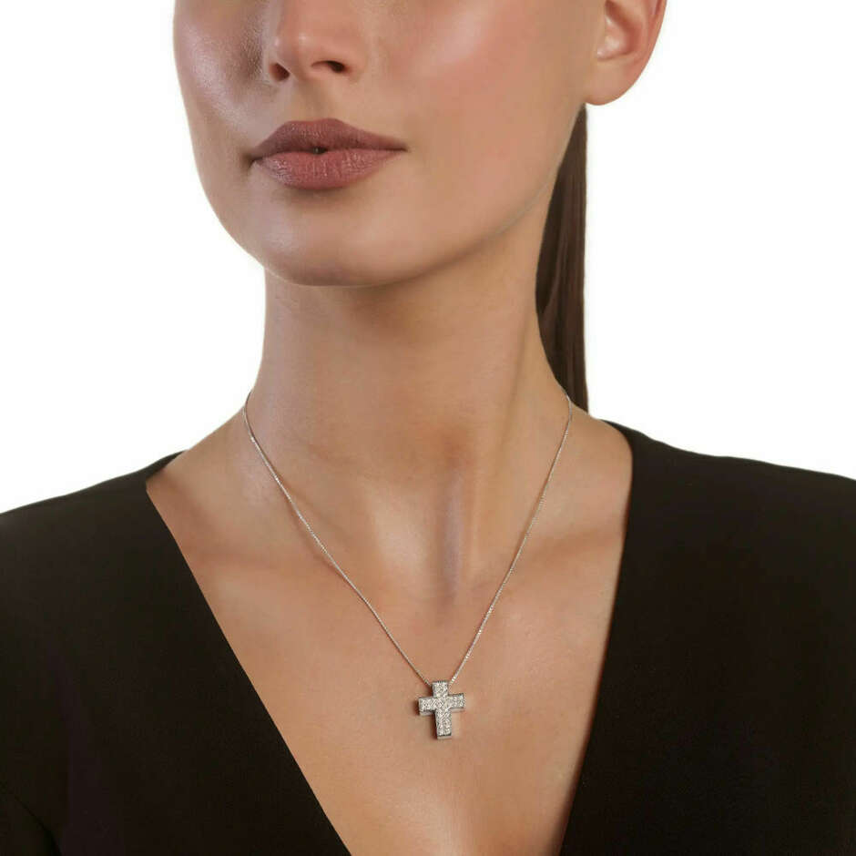 Salvini Necklace I Segni Large Cross with Diamonds