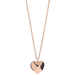 Salvini Rock Heart Necklace Small in Rose Gold Rose gold