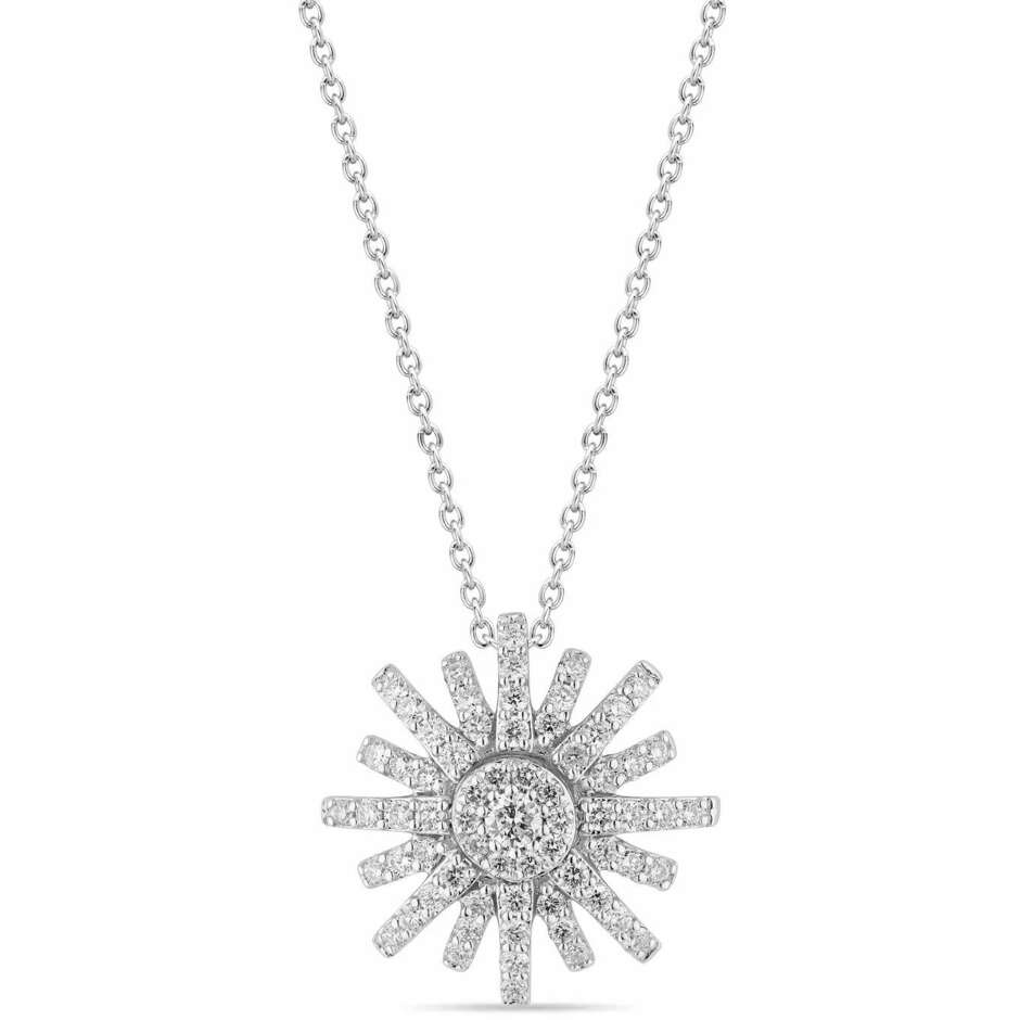 Salvini Sole necklace in white gold and diamonds